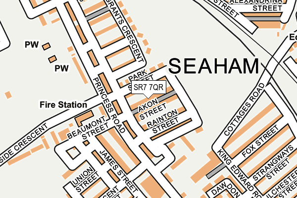 SR7 7QR map - OS OpenMap – Local (Ordnance Survey)
