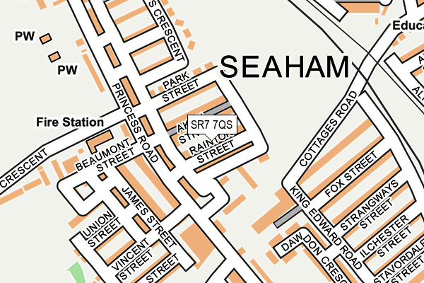 SR7 7QS map - OS OpenMap – Local (Ordnance Survey)