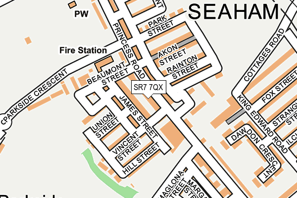 SR7 7QX map - OS OpenMap – Local (Ordnance Survey)