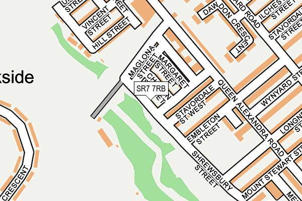 SR7 7RB map - OS OpenMap – Local (Ordnance Survey)