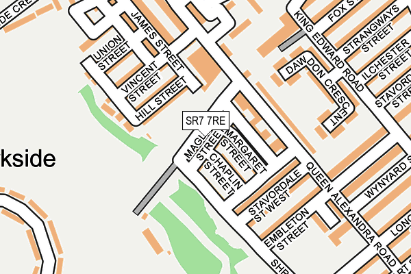 SR7 7RE map - OS OpenMap – Local (Ordnance Survey)