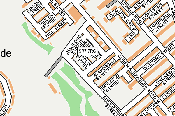 SR7 7RG map - OS OpenMap – Local (Ordnance Survey)
