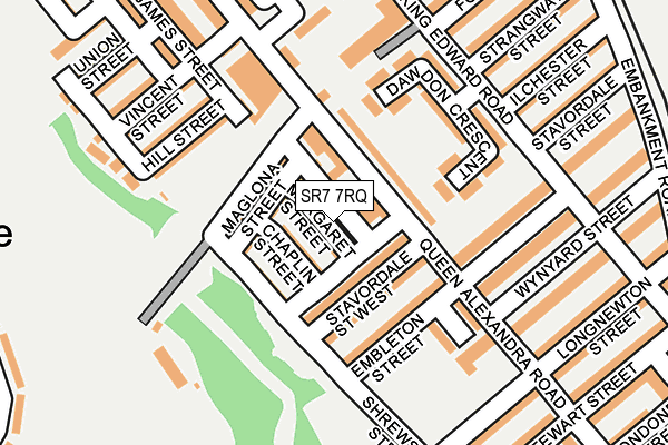 SR7 7RQ map - OS OpenMap – Local (Ordnance Survey)