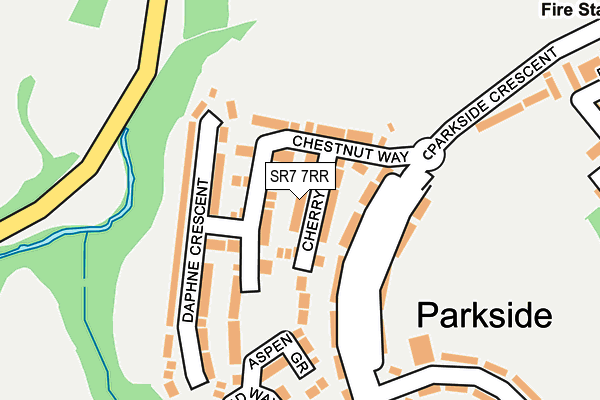 SR7 7RR map - OS OpenMap – Local (Ordnance Survey)