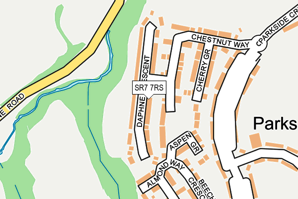 SR7 7RS map - OS OpenMap – Local (Ordnance Survey)