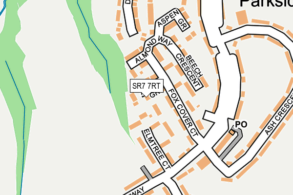 SR7 7RT map - OS OpenMap – Local (Ordnance Survey)