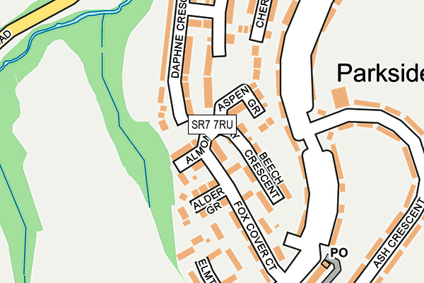 SR7 7RU map - OS OpenMap – Local (Ordnance Survey)