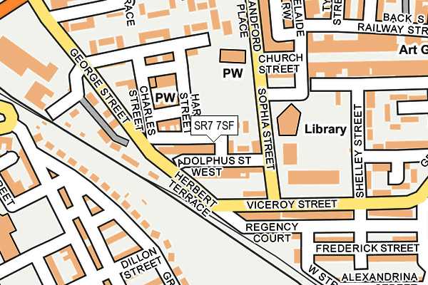 SR7 7SF map - OS OpenMap – Local (Ordnance Survey)