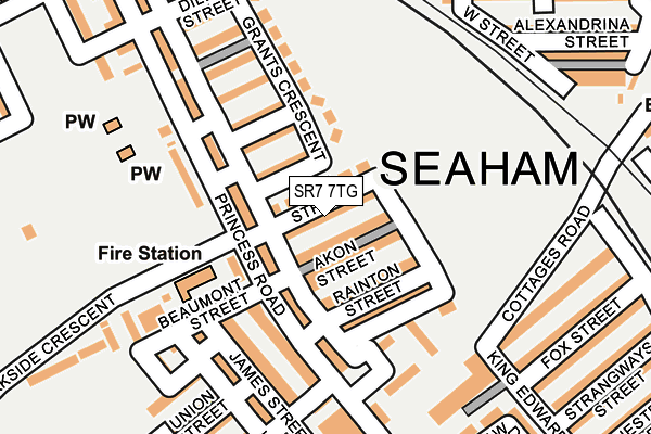 SR7 7TG map - OS OpenMap – Local (Ordnance Survey)