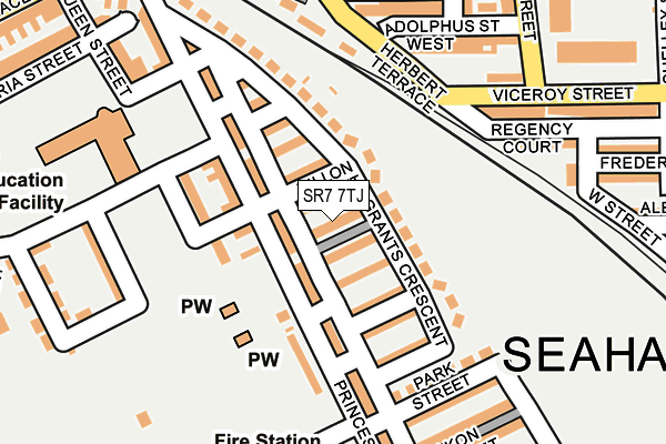 SR7 7TJ map - OS OpenMap – Local (Ordnance Survey)