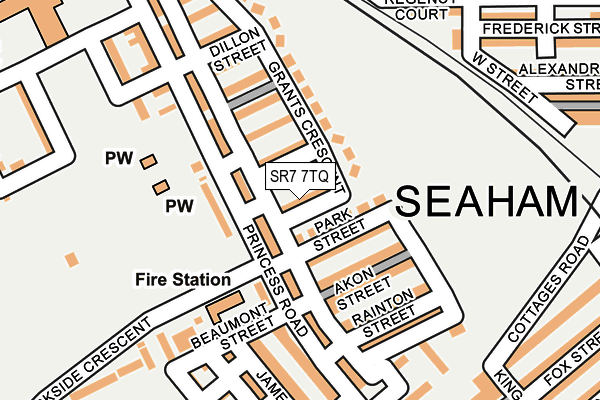 SR7 7TQ map - OS OpenMap – Local (Ordnance Survey)