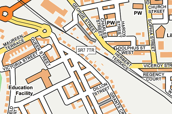 SR7 7TR map - OS OpenMap – Local (Ordnance Survey)