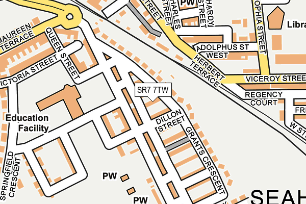 SR7 7TW map - OS OpenMap – Local (Ordnance Survey)