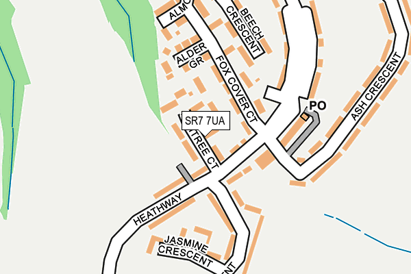 SR7 7UA map - OS OpenMap – Local (Ordnance Survey)