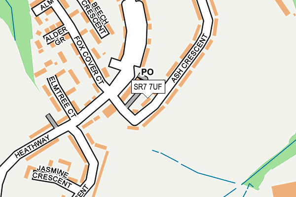 SR7 7UF map - OS OpenMap – Local (Ordnance Survey)