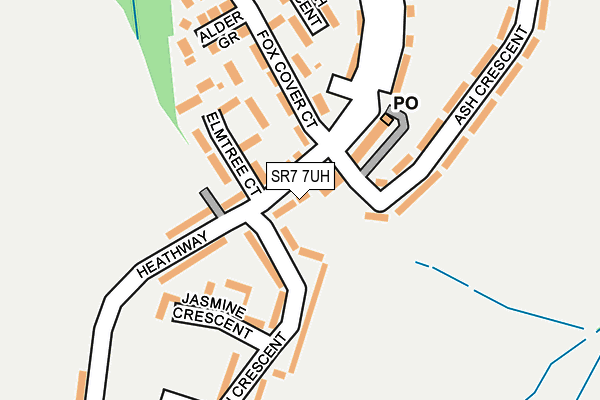 SR7 7UH map - OS OpenMap – Local (Ordnance Survey)