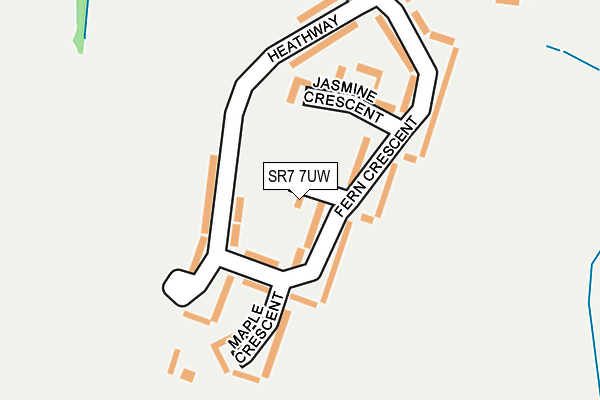 SR7 7UW map - OS OpenMap – Local (Ordnance Survey)