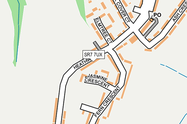 SR7 7UX map - OS OpenMap – Local (Ordnance Survey)