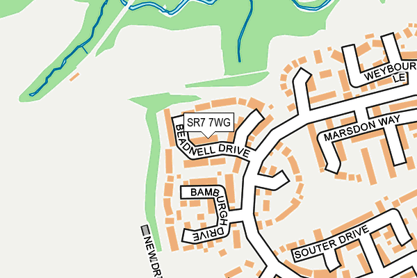 SR7 7WG map - OS OpenMap – Local (Ordnance Survey)