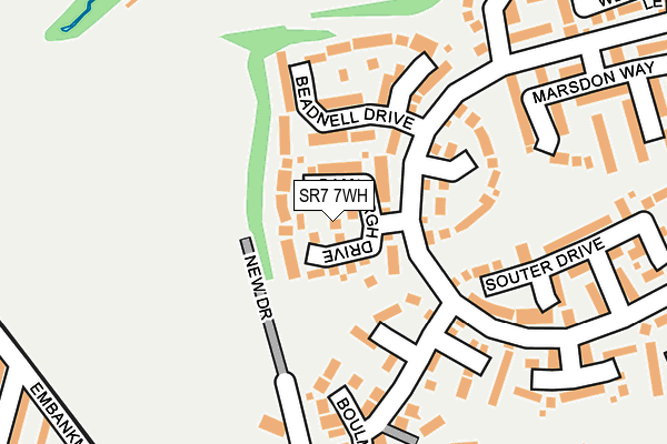 SR7 7WH map - OS OpenMap – Local (Ordnance Survey)