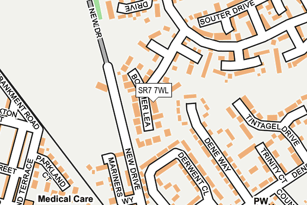 SR7 7WL map - OS OpenMap – Local (Ordnance Survey)