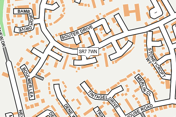 SR7 7WN map - OS OpenMap – Local (Ordnance Survey)