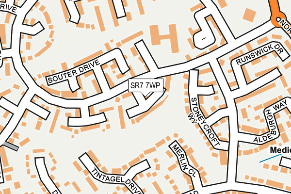 SR7 7WP map - OS OpenMap – Local (Ordnance Survey)
