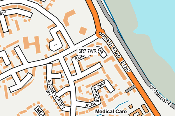 SR7 7WR map - OS OpenMap – Local (Ordnance Survey)