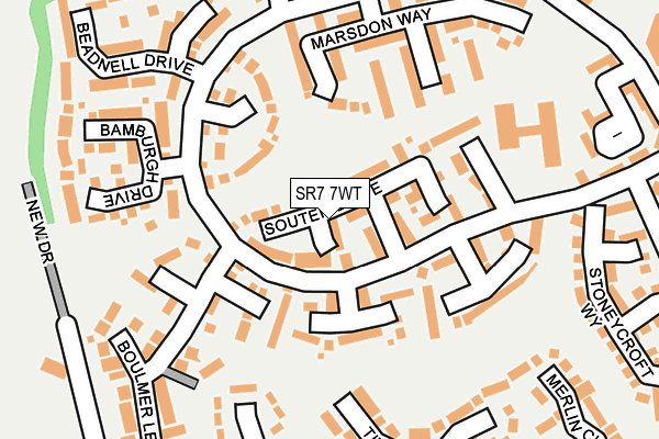 SR7 7WT map - OS OpenMap – Local (Ordnance Survey)