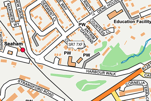 SR7 7XF map - OS OpenMap – Local (Ordnance Survey)