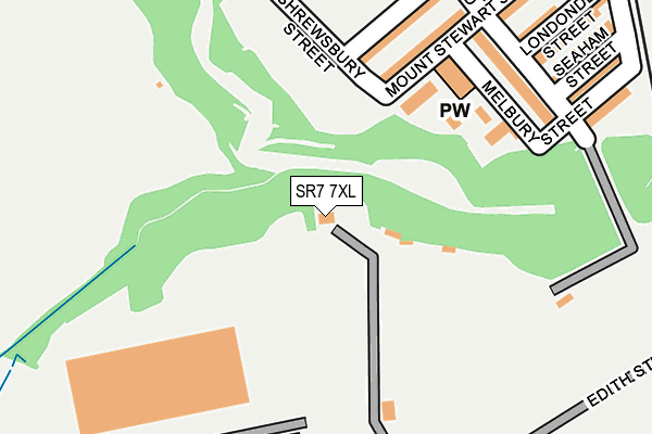 SR7 7XL map - OS OpenMap – Local (Ordnance Survey)