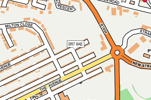 SR7 8AE map - OS OpenMap – Local (Ordnance Survey)