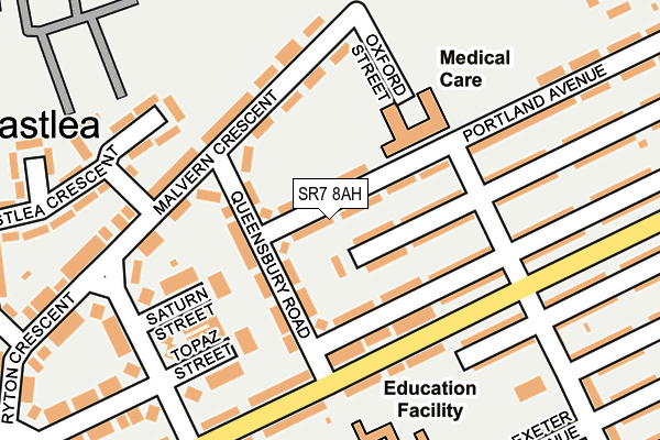 SR7 8AH map - OS OpenMap – Local (Ordnance Survey)