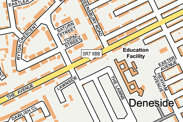 SR7 8BB map - OS OpenMap – Local (Ordnance Survey)