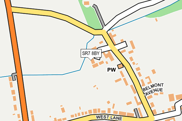 SR7 8BY map - OS OpenMap – Local (Ordnance Survey)