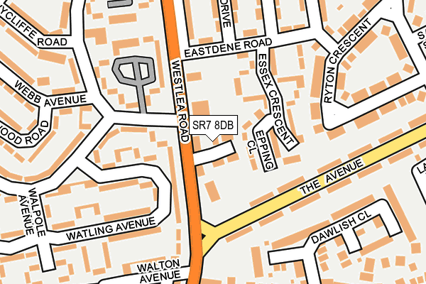 SR7 8DB map - OS OpenMap – Local (Ordnance Survey)