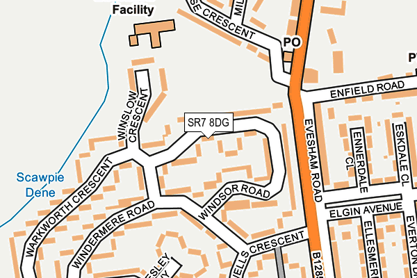 SR7 8DG map - OS OpenMap – Local (Ordnance Survey)