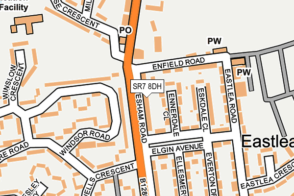 SR7 8DH map - OS OpenMap – Local (Ordnance Survey)