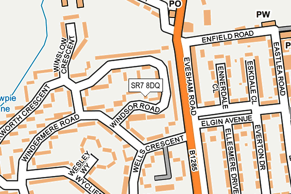 SR7 8DQ map - OS OpenMap – Local (Ordnance Survey)