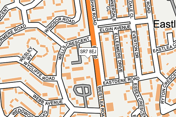 SR7 8EJ map - OS OpenMap – Local (Ordnance Survey)