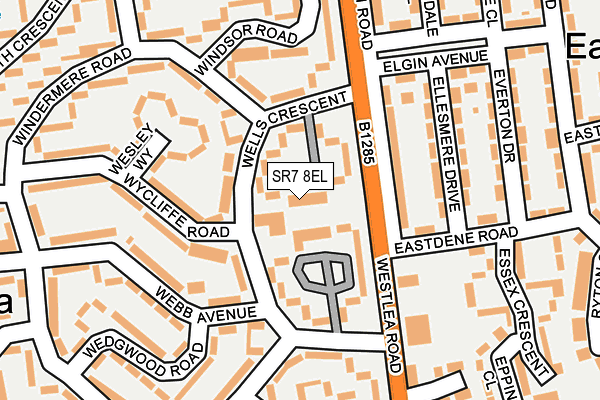 SR7 8EL map - OS OpenMap – Local (Ordnance Survey)