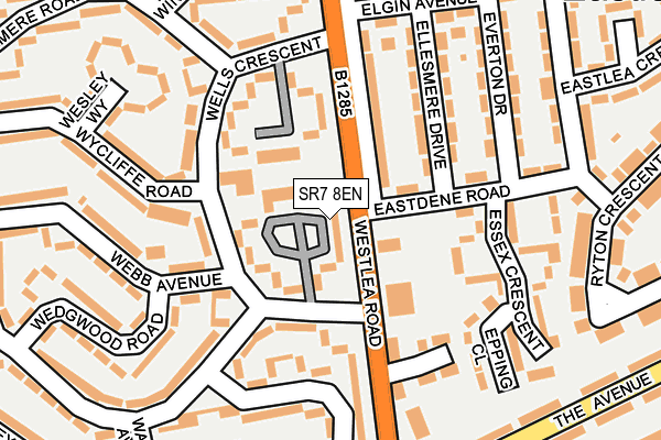 SR7 8EN map - OS OpenMap – Local (Ordnance Survey)