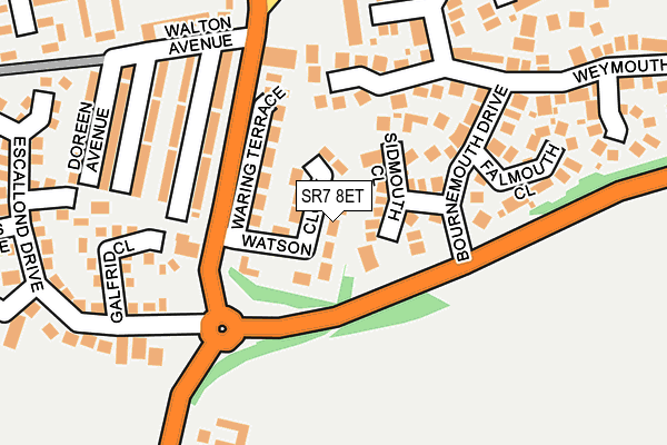 SR7 8ET map - OS OpenMap – Local (Ordnance Survey)