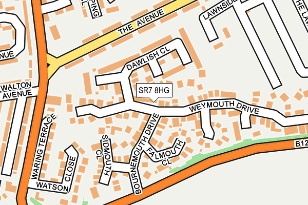 SR7 8HG map - OS OpenMap – Local (Ordnance Survey)