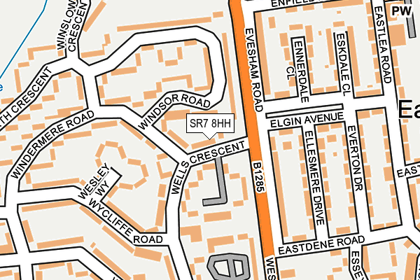 SR7 8HH map - OS OpenMap – Local (Ordnance Survey)