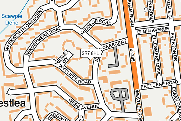 SR7 8HL map - OS OpenMap – Local (Ordnance Survey)