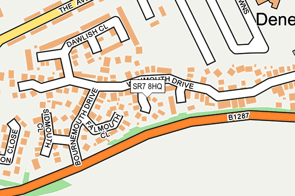 SR7 8HQ map - OS OpenMap – Local (Ordnance Survey)