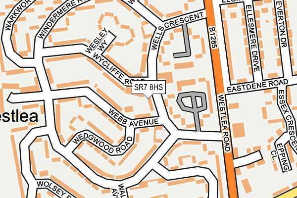 SR7 8HS map - OS OpenMap – Local (Ordnance Survey)