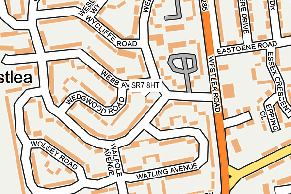 SR7 8HT map - OS OpenMap – Local (Ordnance Survey)