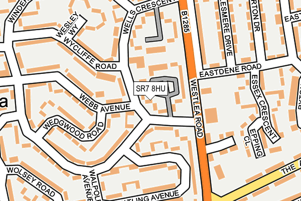 SR7 8HU map - OS OpenMap – Local (Ordnance Survey)